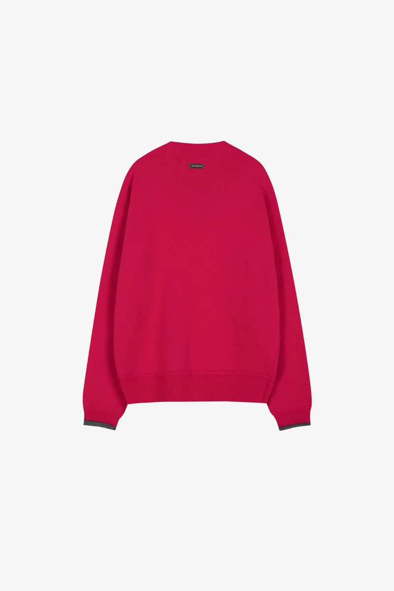 UNISEX LAYERED V-NECK SWEATER 14