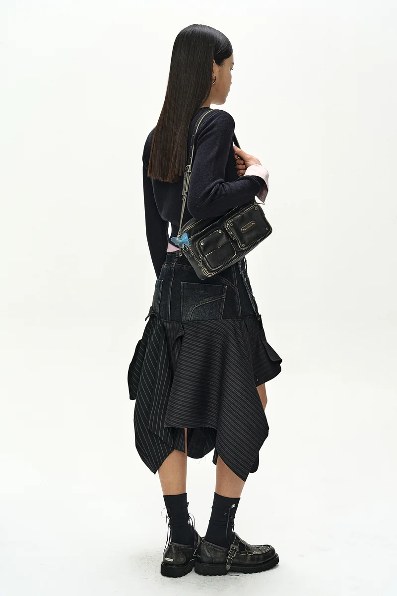 LAYERED SHIRT CUFF KNIT TOP 3