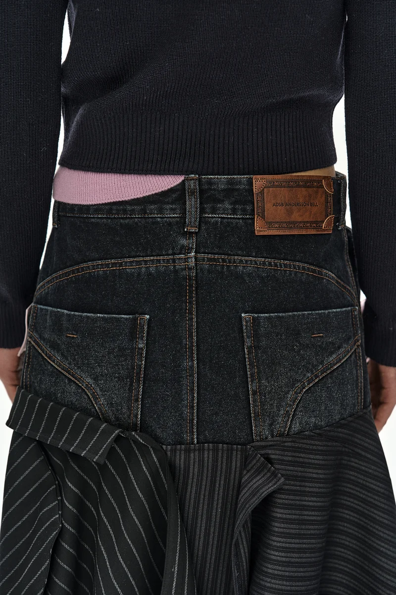 LAYERED SHIRT CUFF KNIT TOP 7