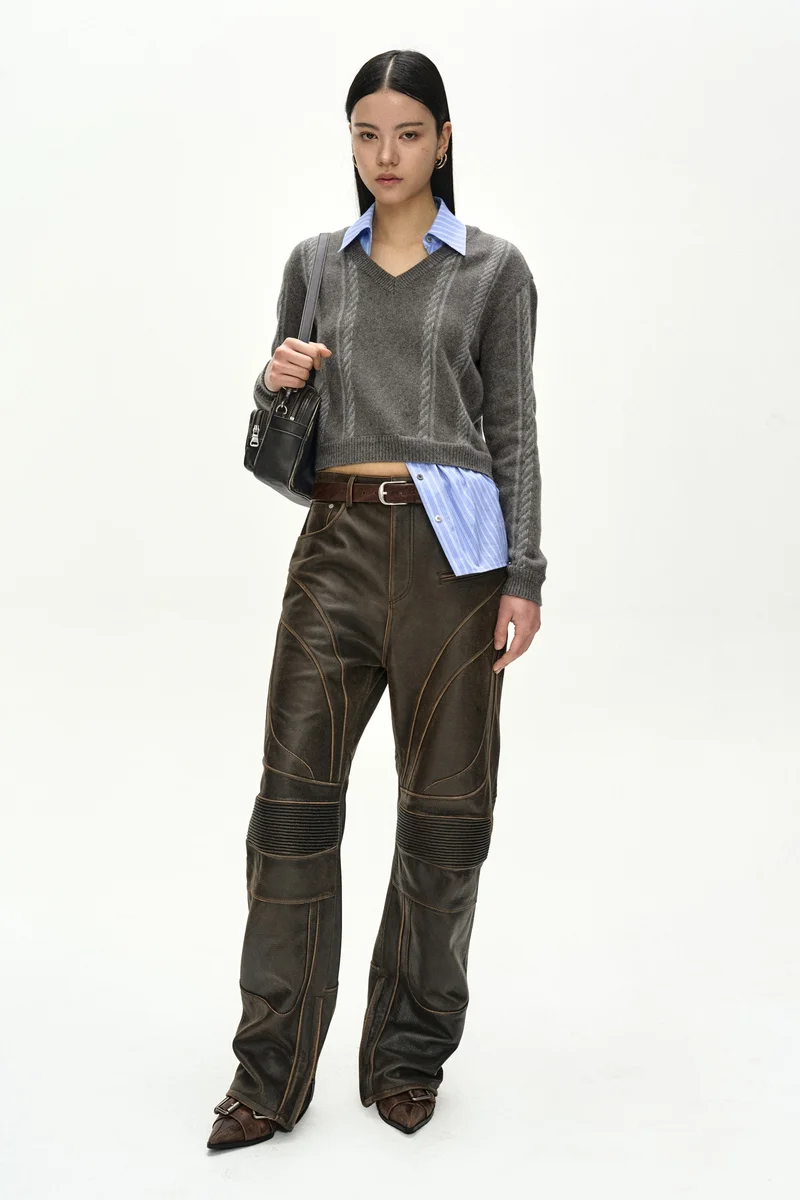 SHIRT INSERT V-NECK SWEATER 1