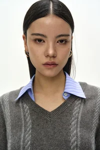SHIRT INSERT V-NECK SWEATER thumb 5