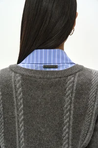 SHIRT INSERT V-NECK SWEATER thumb 7