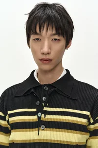 LAYERED COLLAR PITT STRIPE POLO SWEATER thumb 5