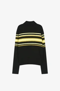 LAYERED COLLAR PITT STRIPE POLO SWEATER thumb 7