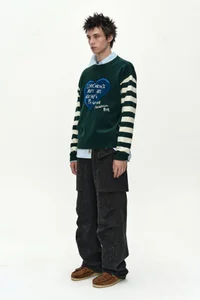 26 BOY'S HEART MESSAGE CREW-NECK SWEATER thumb 2