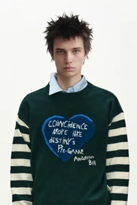 26 BOY'S HEART MESSAGE CREW-NECK SWEATER thumb 4