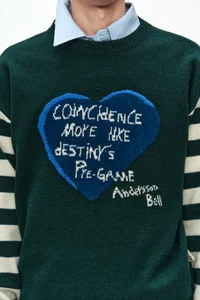 26 BOY'S HEART MESSAGE CREW-NECK SWEATER thumb 5