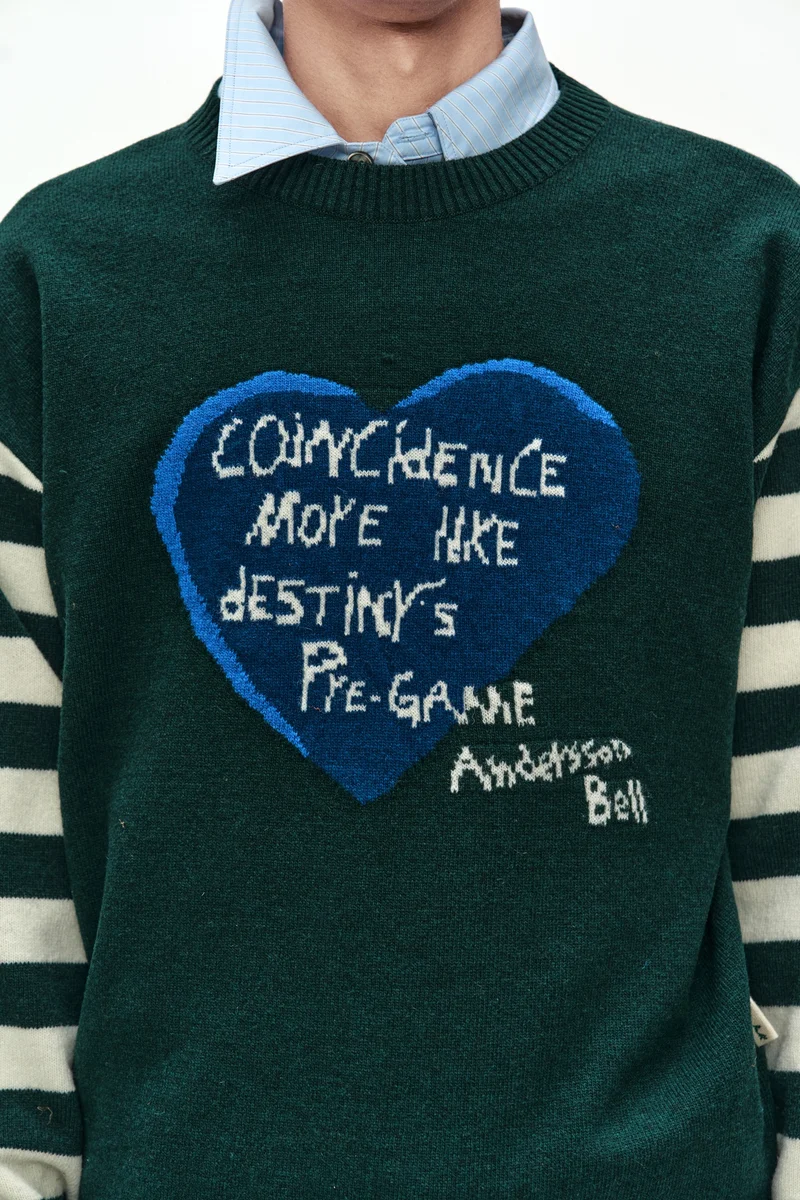 26 BOY'S HEART MESSAGE CREW-NECK SWEATER 5