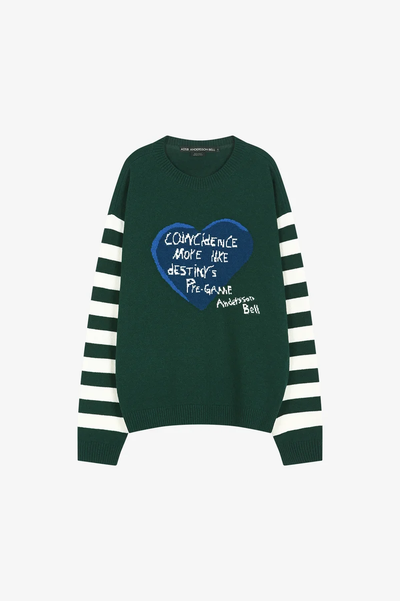 26 BOY'S HEART MESSAGE CREW-NECK SWEATER 7