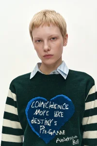 26 GIRL'S HEART MESSAGE CREW-NECK SWEATER thumb 4