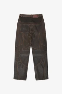 LEATHER ARTICULATED PANEL JEANS thumb 15