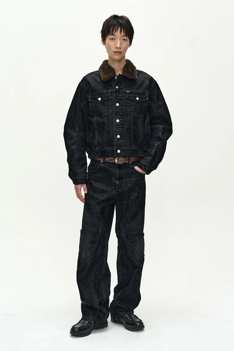 UNISEX RODEO BIKER WIDE-LEG JEANS 2
