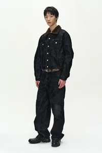 UNISEX RODEO BIKER WIDE-LEG JEANS thumb 4