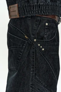 UNISEX RODEO BIKER WIDE-LEG JEANS thumb 7