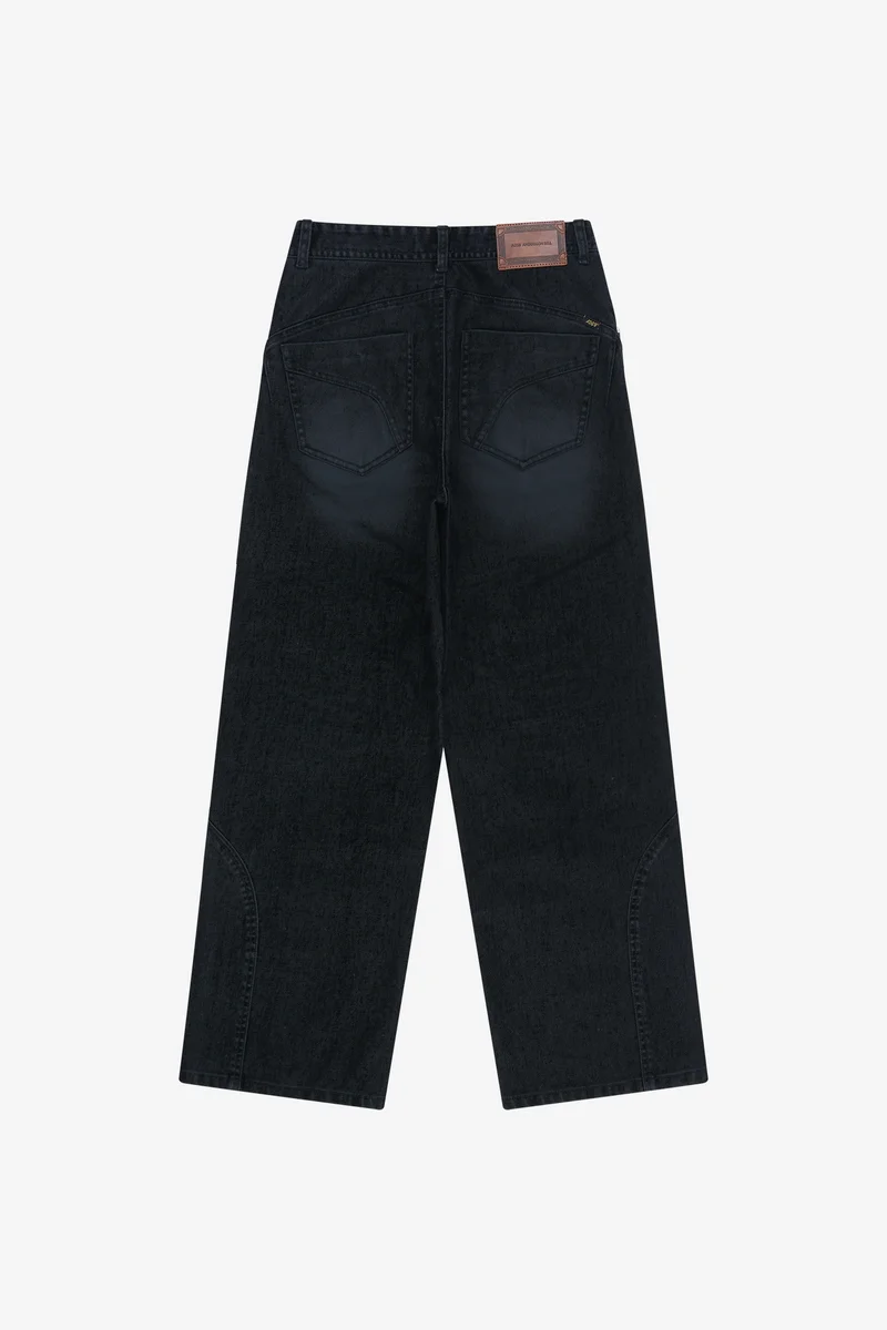 UNISEX RODEO BIKER WIDE-LEG JEANS 12
