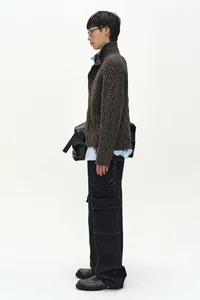 BELT LAYERED CARGO WIDE-LEG JEANS thumb 2