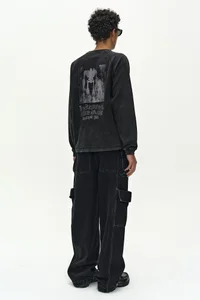 BELT LAYERED CARGO WIDE-LEG JEANS thumb 3