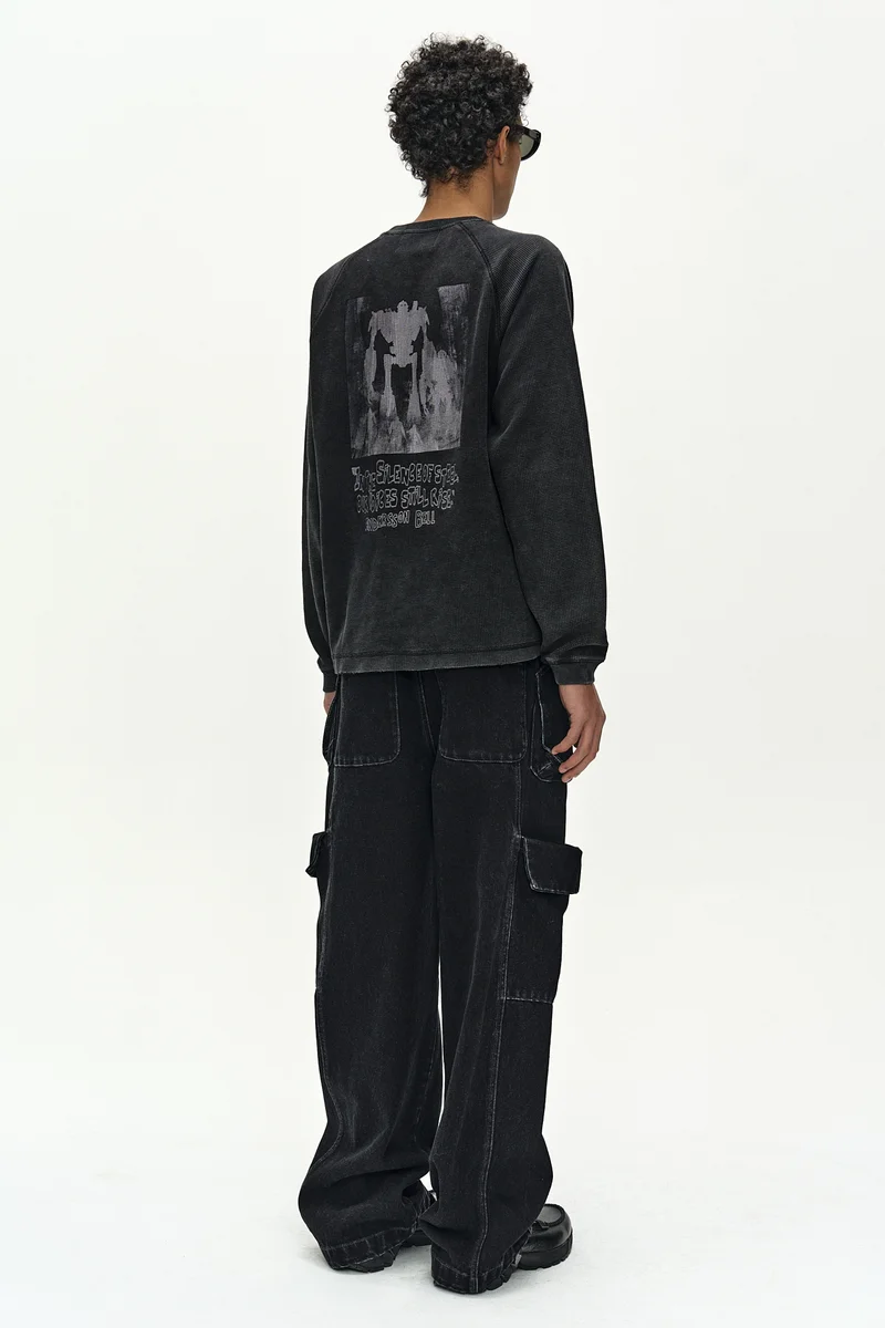BELT LAYERED CARGO WIDE-LEG JEANS 3