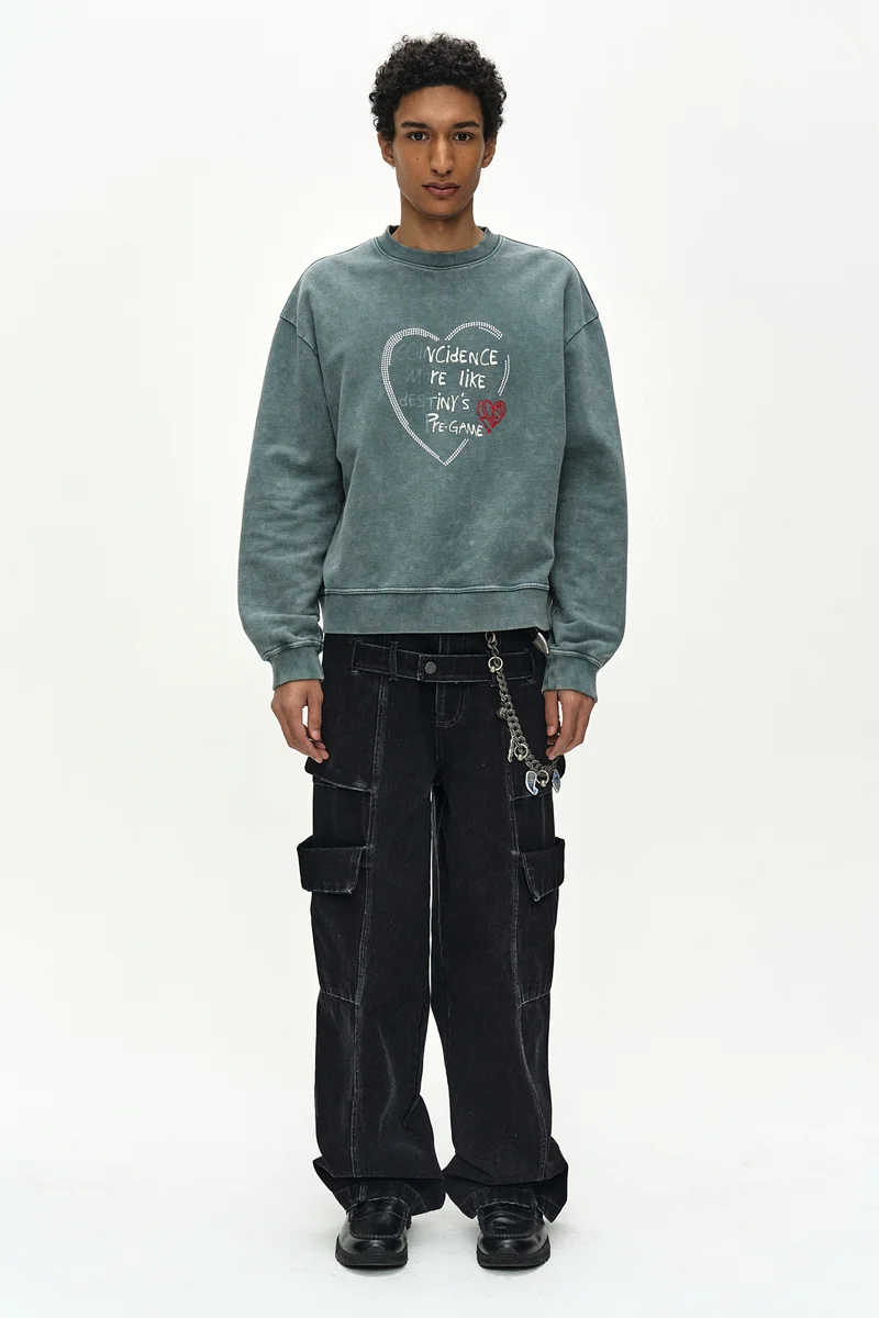BELT LAYERED CARGO WIDE-LEG JEANS 12