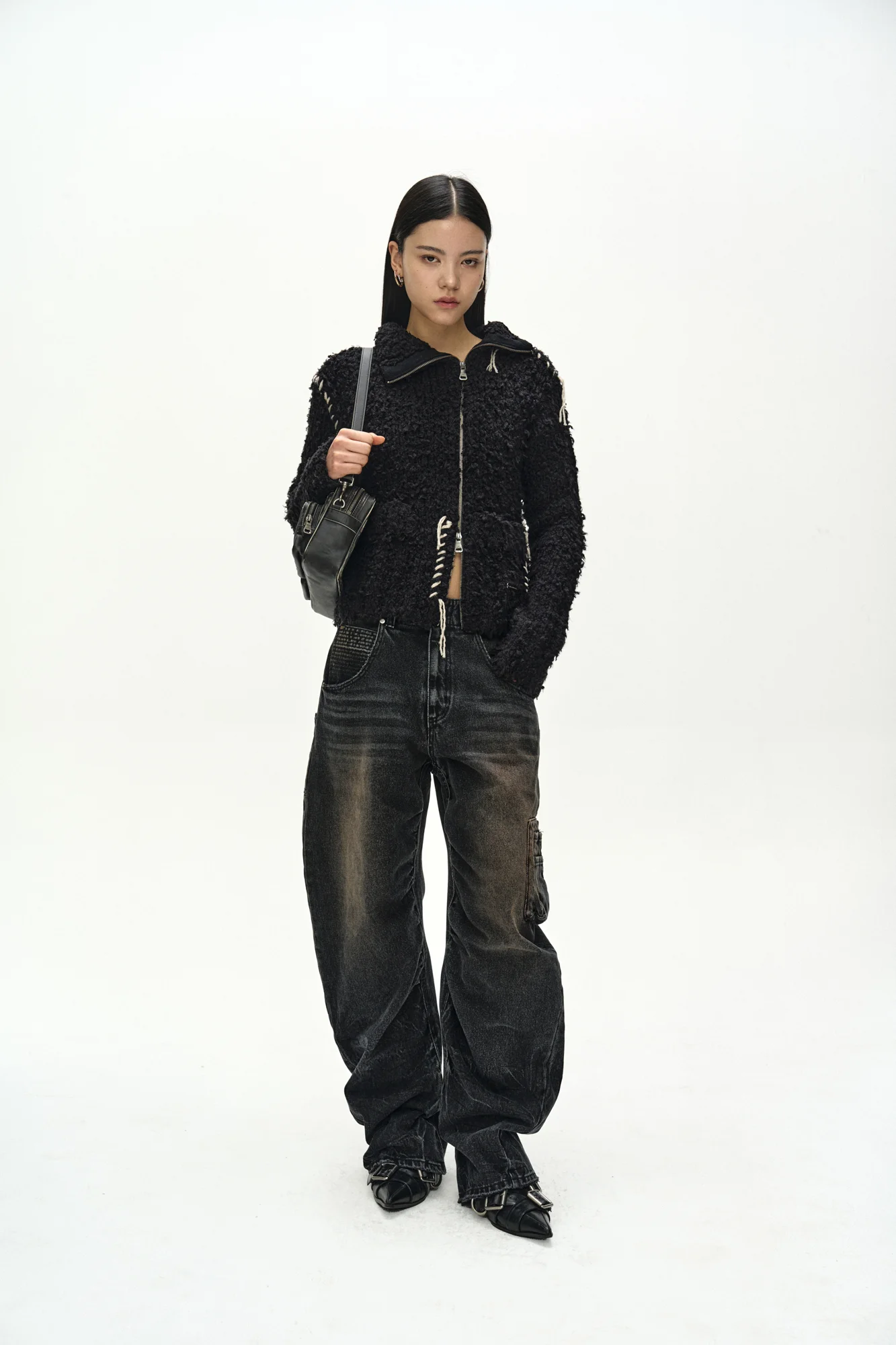 ANDERSSON BELL MA-1 CURVED JEANS BLACK