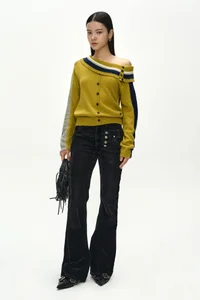 ASYMMETRIC LAYERED BOOTCUT PANTS thumb 1