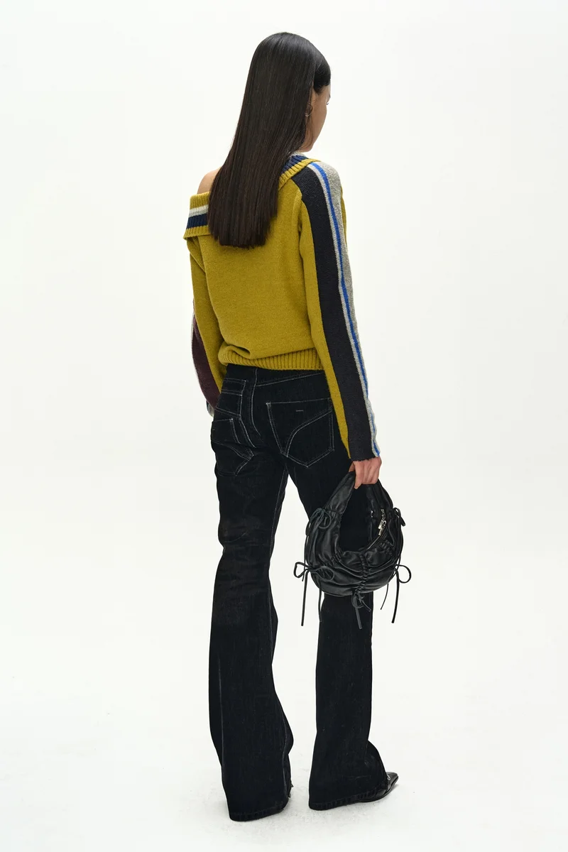 ASYMMETRIC LAYERED BOOTCUT PANTS 2