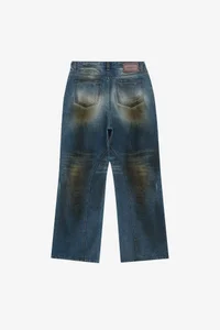 UNISEX COATED BLUE WIDE-LEG JEANS thumb 11