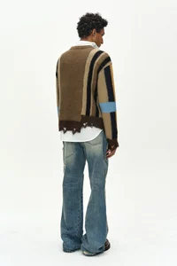 UNISEX RE-WORKED EMBROIDERY FLARE JEANS thumb 4