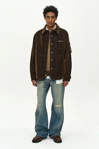UNISEX RE-WORKED EMBROIDERY FLARE JEANS thumb 10