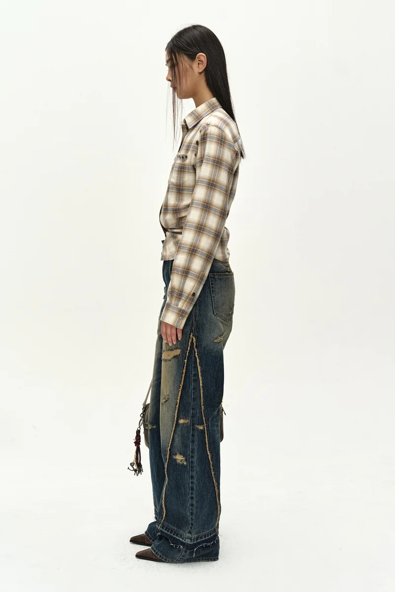 LAYERED WIDE JEANS 5