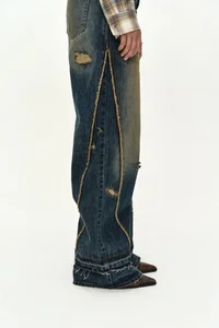 LAYERED WIDE JEANS thumb 6