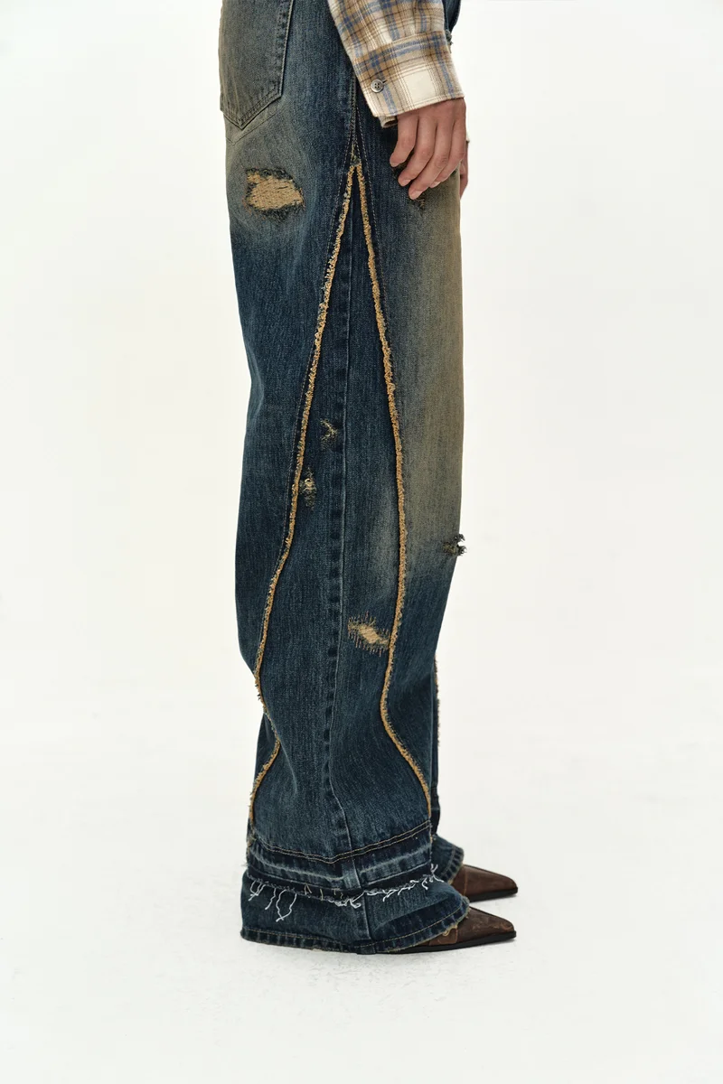 LAYERED WIDE JEANS 6