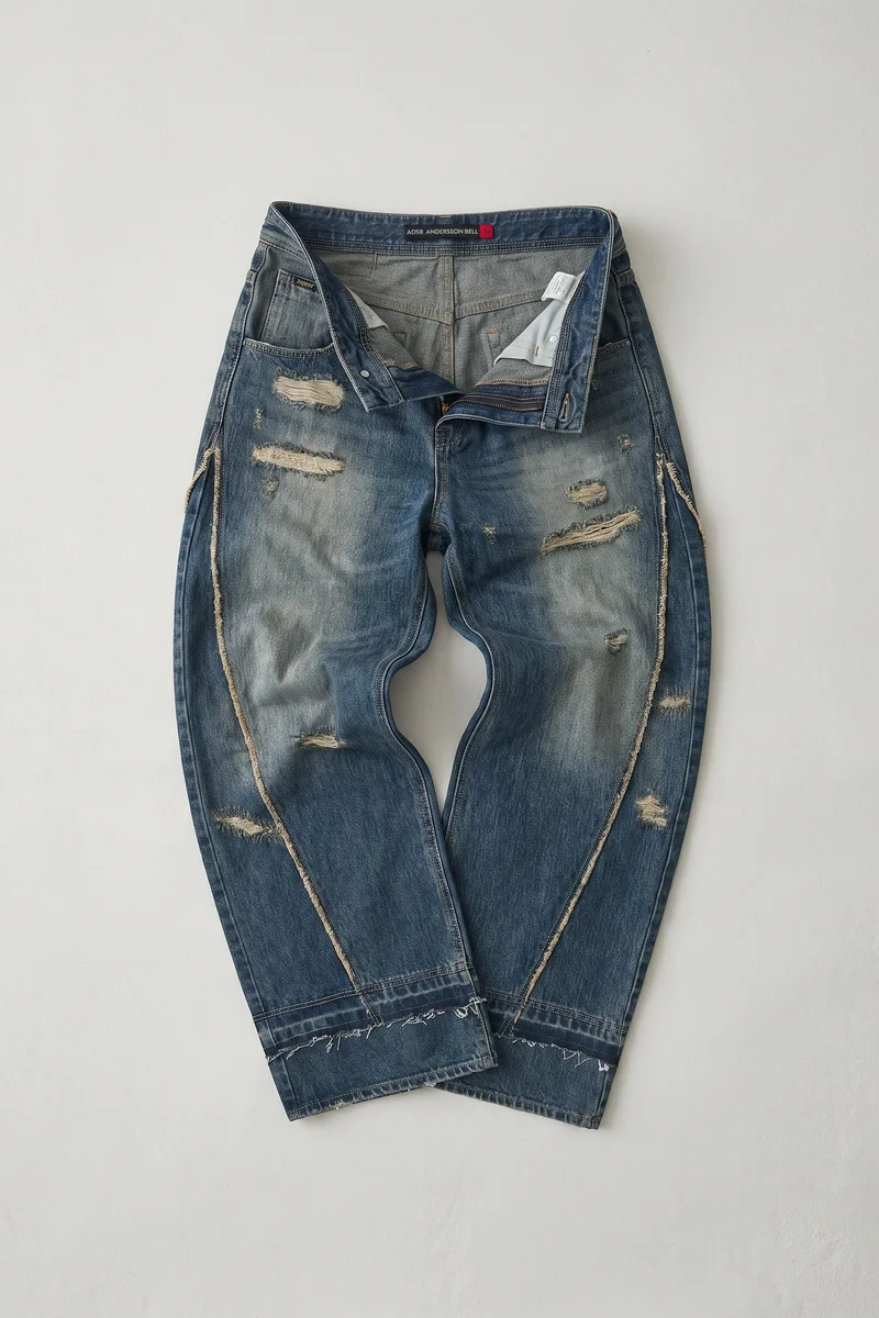 LAYERED WIDE JEANS 8