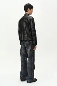 UNISEX ILLUSION PATCHWORK TROMPE L'OEIL JEANS thumb 5