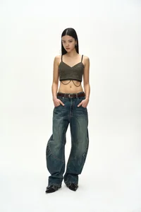 HOOK AND EYE CURVED JEANS thumb 2