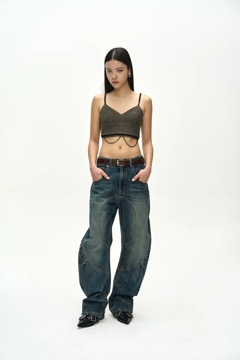 HOOK AND EYE CURVED JEANS 2