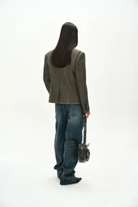 HOOK AND EYE CURVED JEANS thumb 7