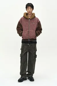 BELT LAYERED CARGO WIDE-LEG JEANS thumb 2