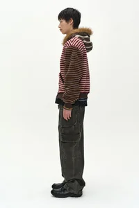 BELT LAYERED CARGO WIDE-LEG JEANS thumb 3
