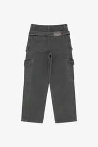 BELT LAYERED CARGO WIDE-LEG JEANS thumb 14