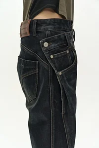 TWIST FOLD COATED JEANS thumb 6