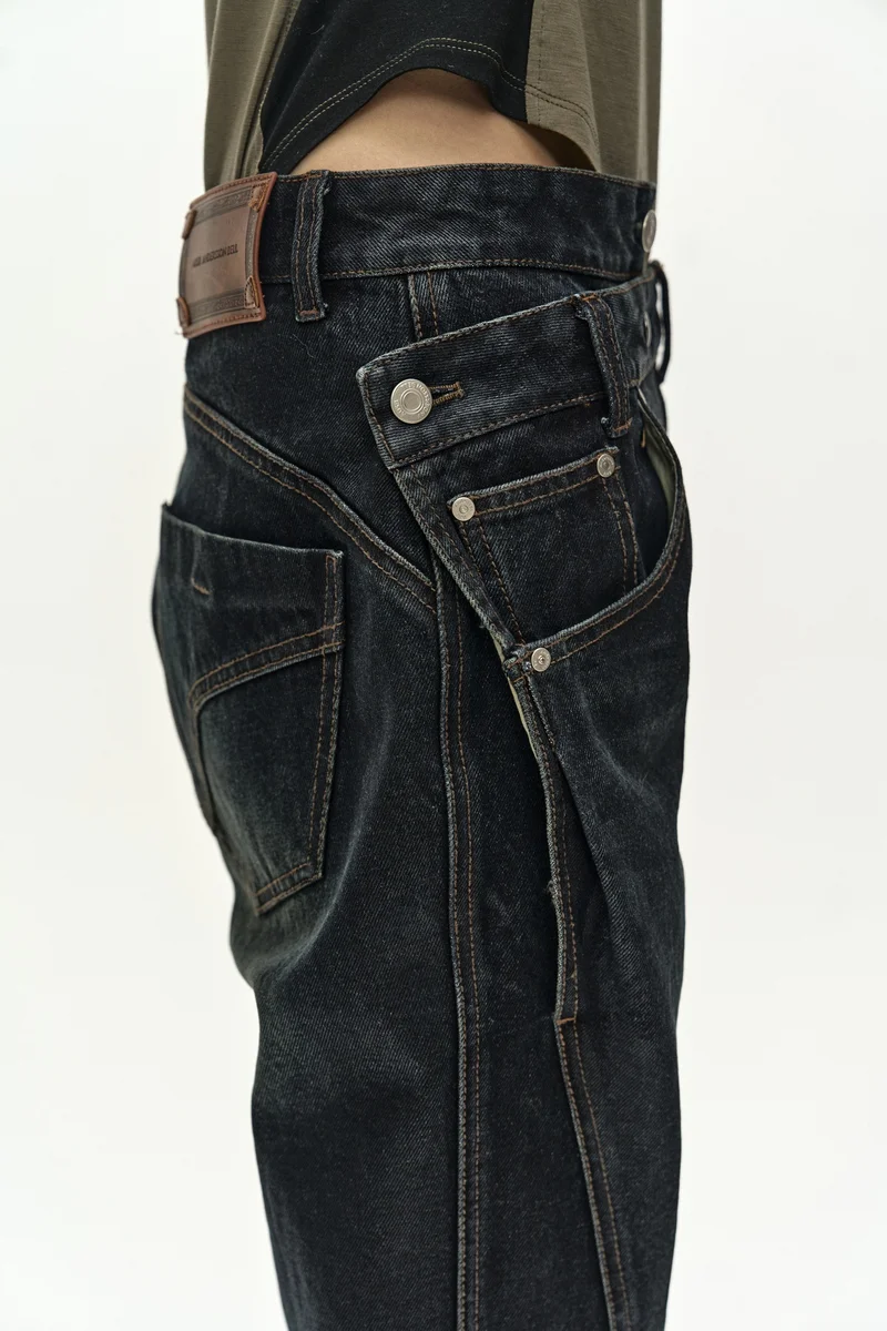 TWIST FOLD COATED JEANS 6