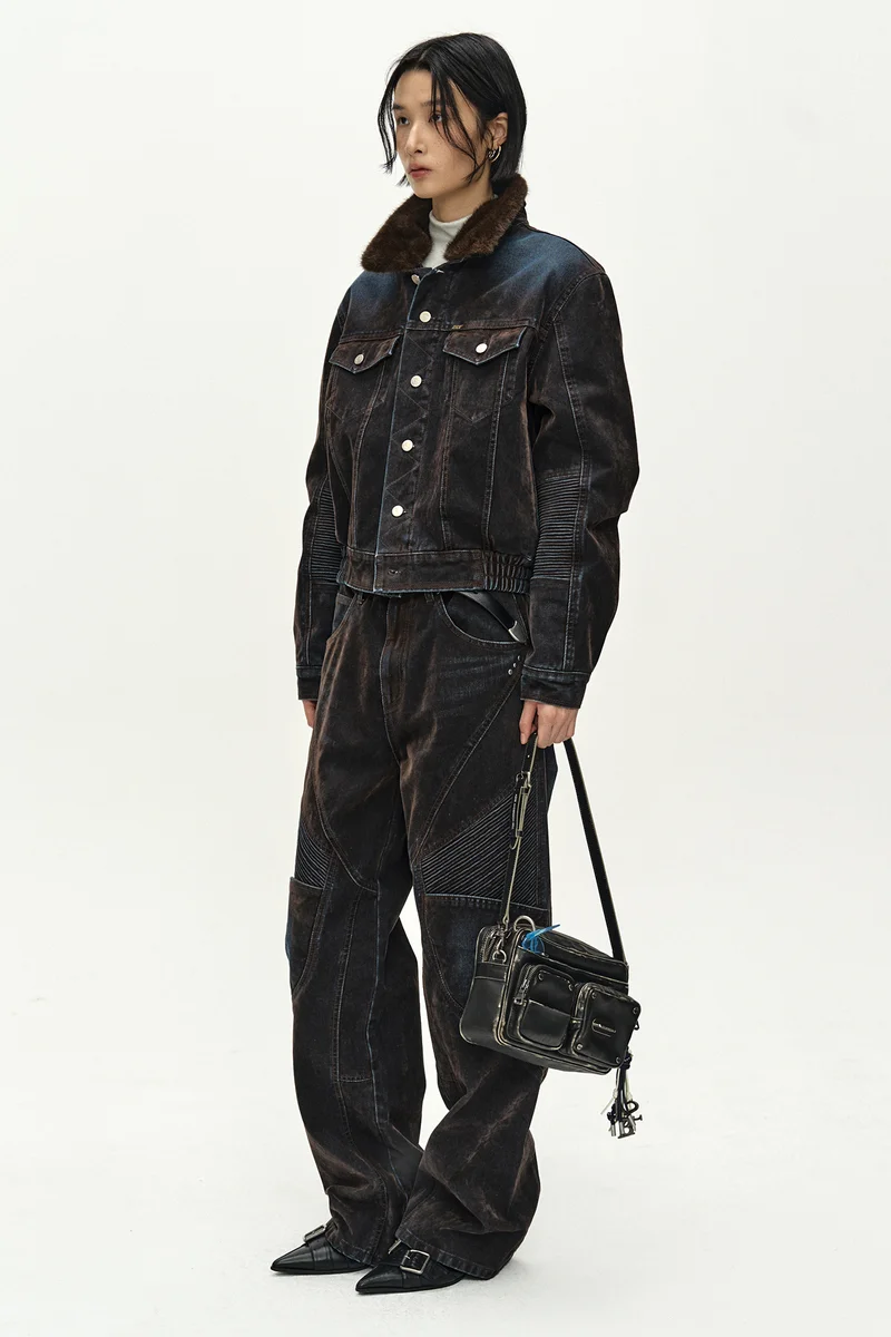 UNISEX RODEO BIKER WIDE-LEG JEANS 4