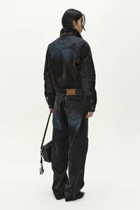 UNISEX RODEO BIKER WIDE-LEG JEANS thumb 5