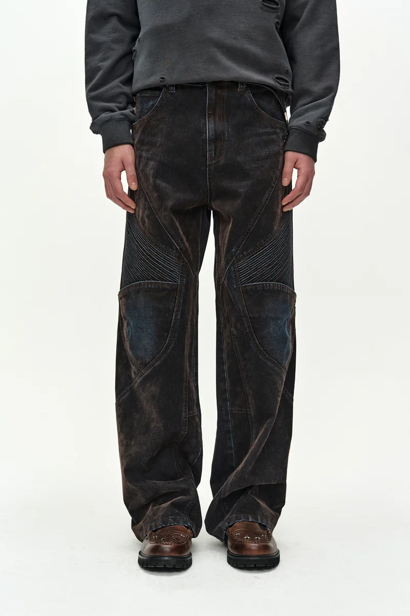 UNISEX RODEO BIKER WIDE-LEG JEANS 6