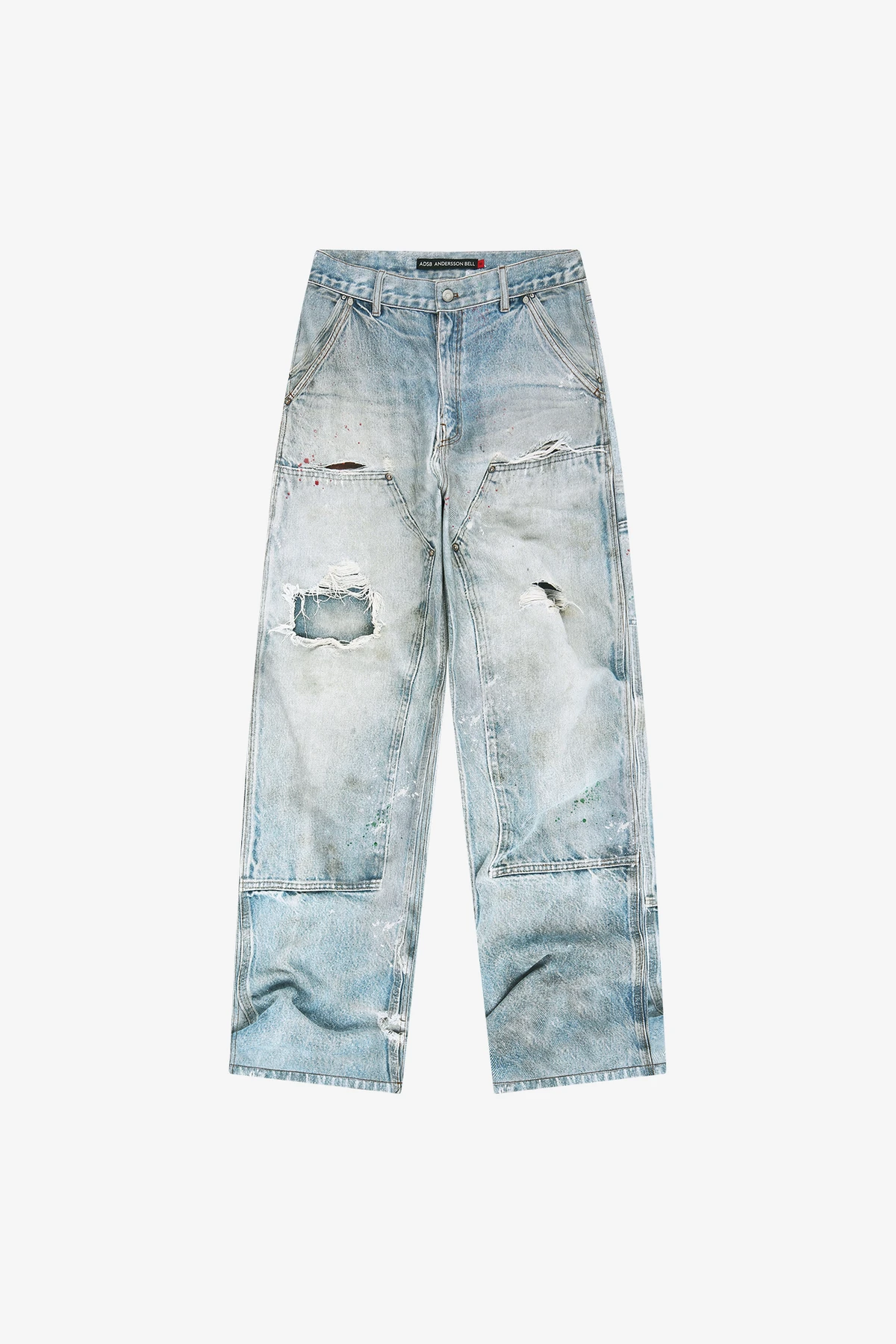 DISTRESSED TROMPE-L’ŒIL CARPENTER JEANS_商品画像