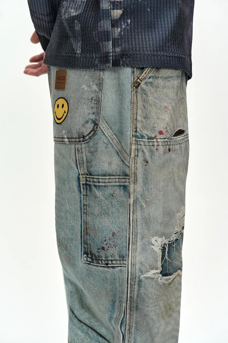 DISTRESSED TROMPE-L’ŒIL CARPENTER JEANS 6