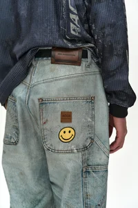 DISTRESSED TROMPE-L’ŒIL CARPENTER JEANS thumb 7