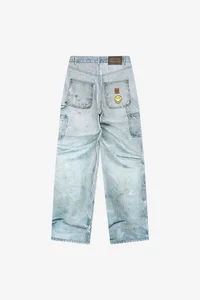 DISTRESSED TROMPE-L’ŒIL CARPENTER JEANS thumb 9