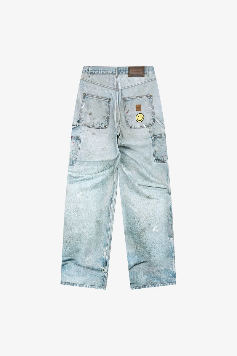 DISTRESSED TROMPE-L’ŒIL CARPENTER JEANS 9